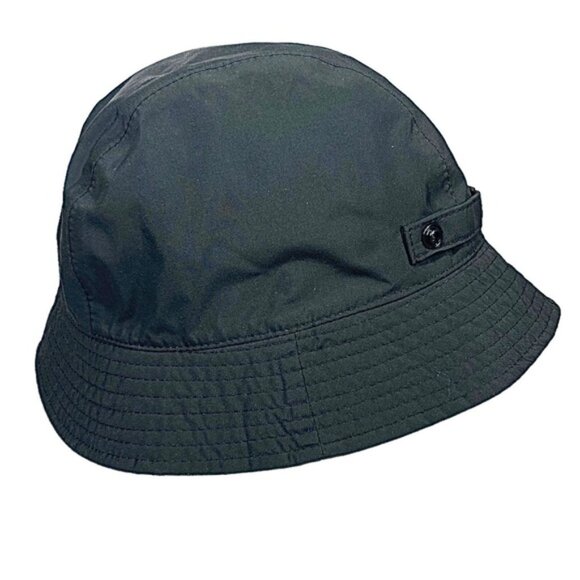 Women\'s Rain Bucket Hat Black Size L/XL Polyester/Nylon Pre-Owned